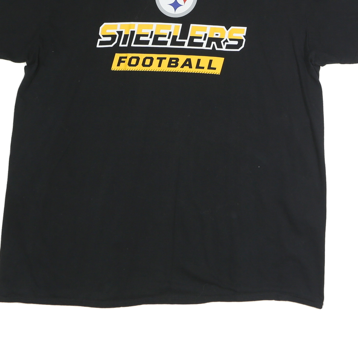 NFL Mens Black Steelers Football Graphic T-Shirt XL Short Sleeve Crew Neck