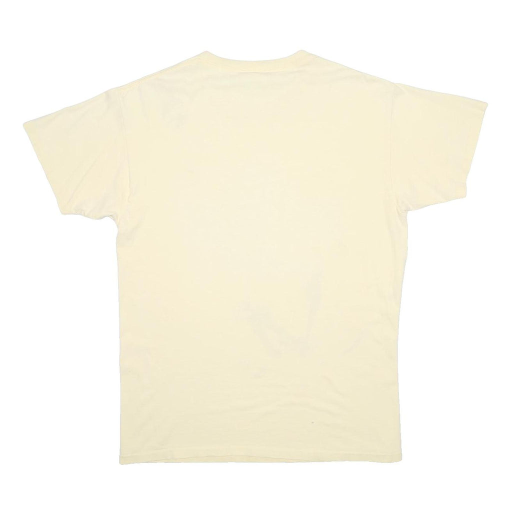 WARNER BROS Mens Cream Stage 16 Graphic T-Shirt L Short Sleeve Crew Neck Retro