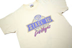 WARNER BROS Mens Cream Stage 16 Graphic T-Shirt L Short Sleeve Crew Neck Retro