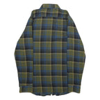 LEE Mens Blue & Green Check Shirt M Casual Cotton Long Sleeve Button Closure