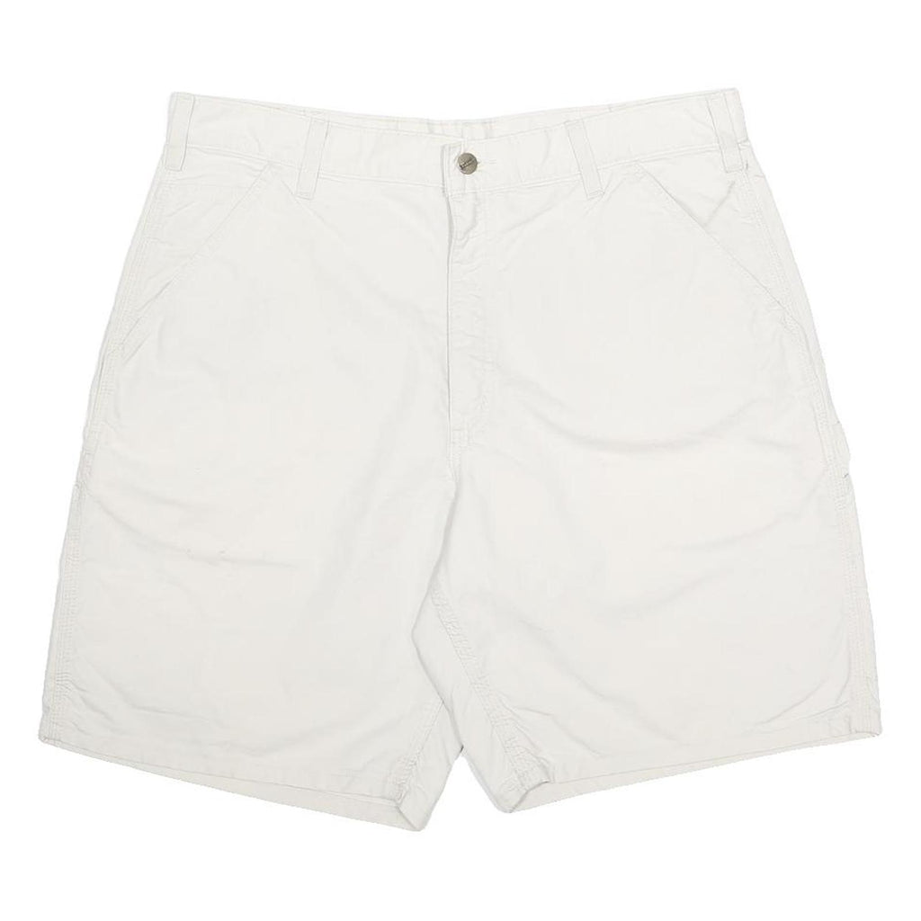 CARHARTT Mens White Cotton Casual Shorts L W36 Workwear Durable