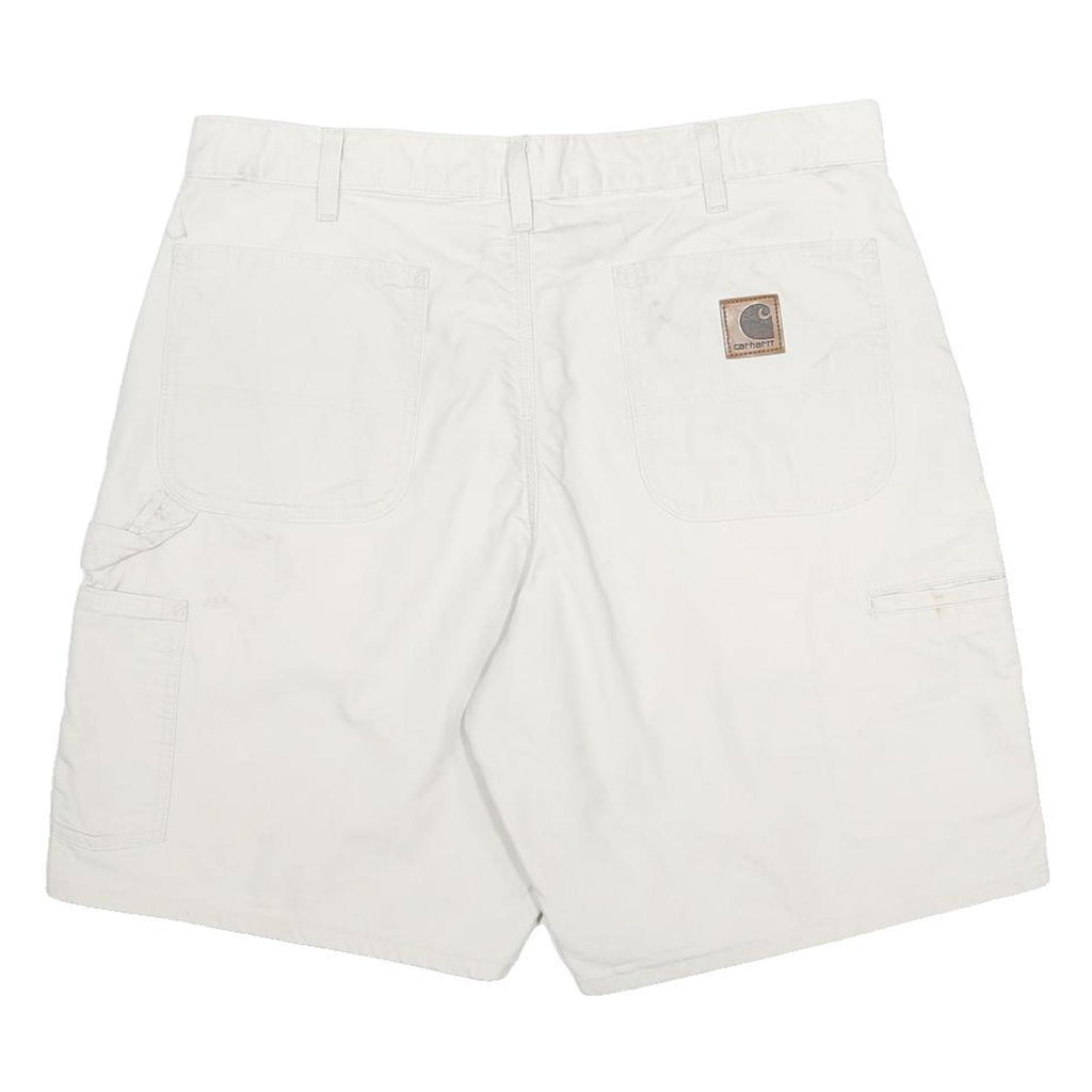 CARHARTT Mens White Cotton Casual Shorts L W36 Workwear Durable