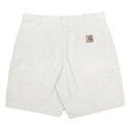 CARHARTT Mens White Cotton Casual Shorts L W36 Workwear Durable