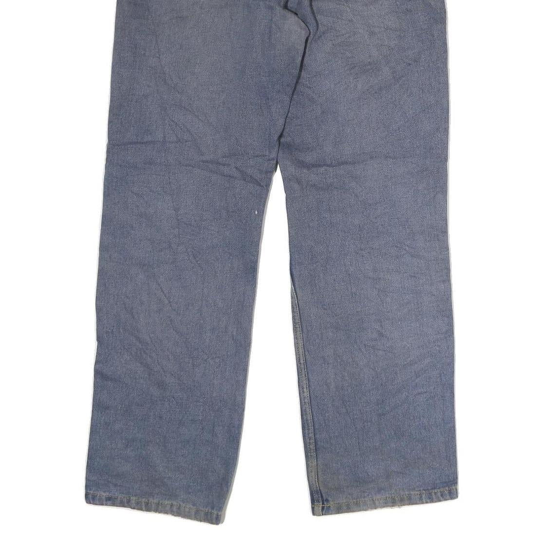 DICKIES Mens Jeans Blue Regular Straight Denim Medium W38 L35 Zip Cotton