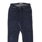 TOMMY HILFIGER Womens Jeans Blue Relaxed Straight Denim Dark W34 L31 Classic Zip