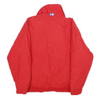 CB SPORTS Mens Red Down Jacket L Zip Plain Winter Casual Lightweight Outdoor