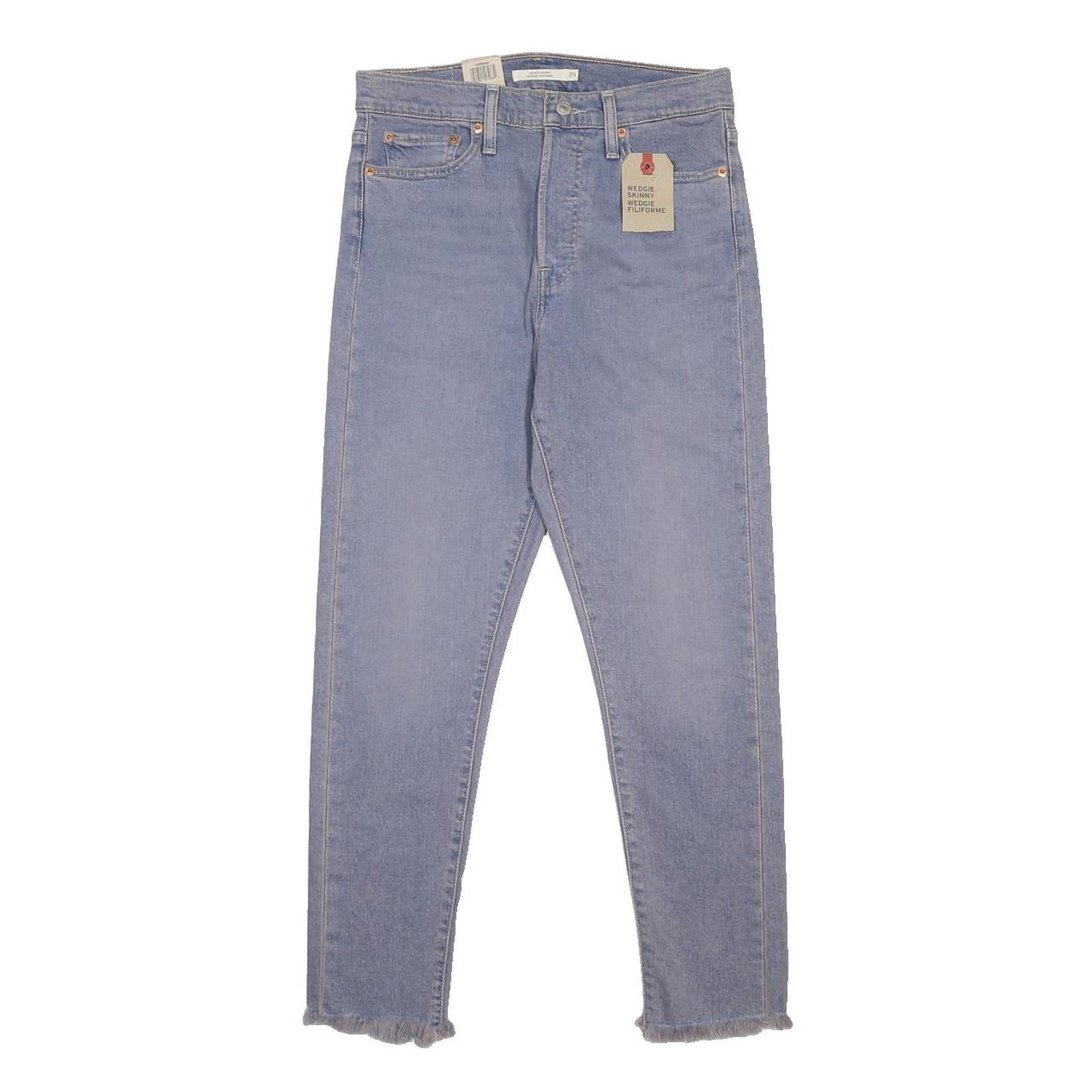 LEVI'S Womens Slim Fit Light Blue Denim Jeans W29 L26 Wedgie Skinny Button
