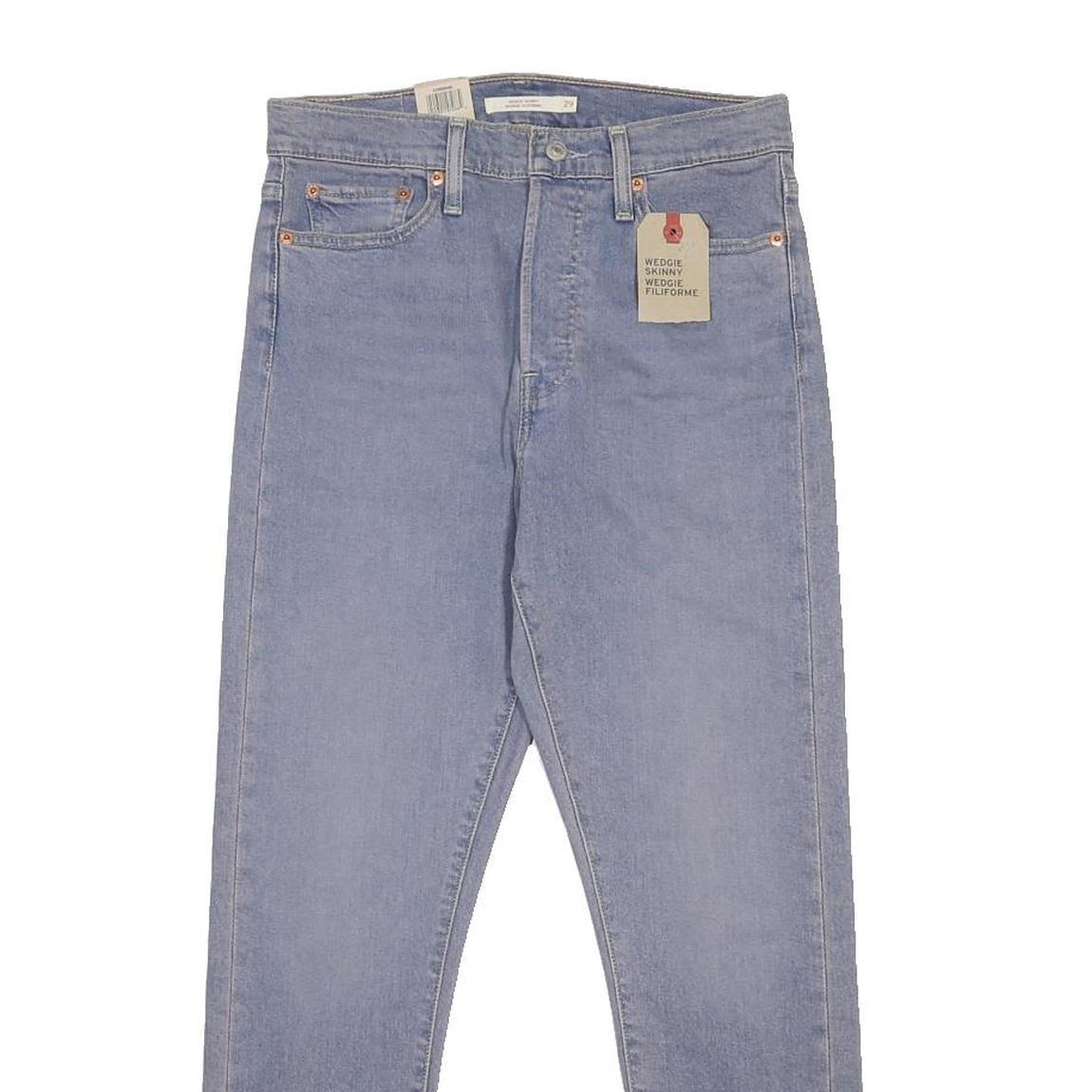LEVI'S Womens Slim Fit Light Blue Denim Jeans W29 L26 Wedgie Skinny Button