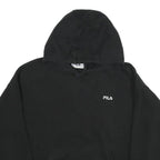 FILA Womens Black Pullover Hoodie XL Cotton Blend Casual Sportswear