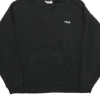 FILA Womens Black Pullover Hoodie XL Cotton Blend Casual Sportswear