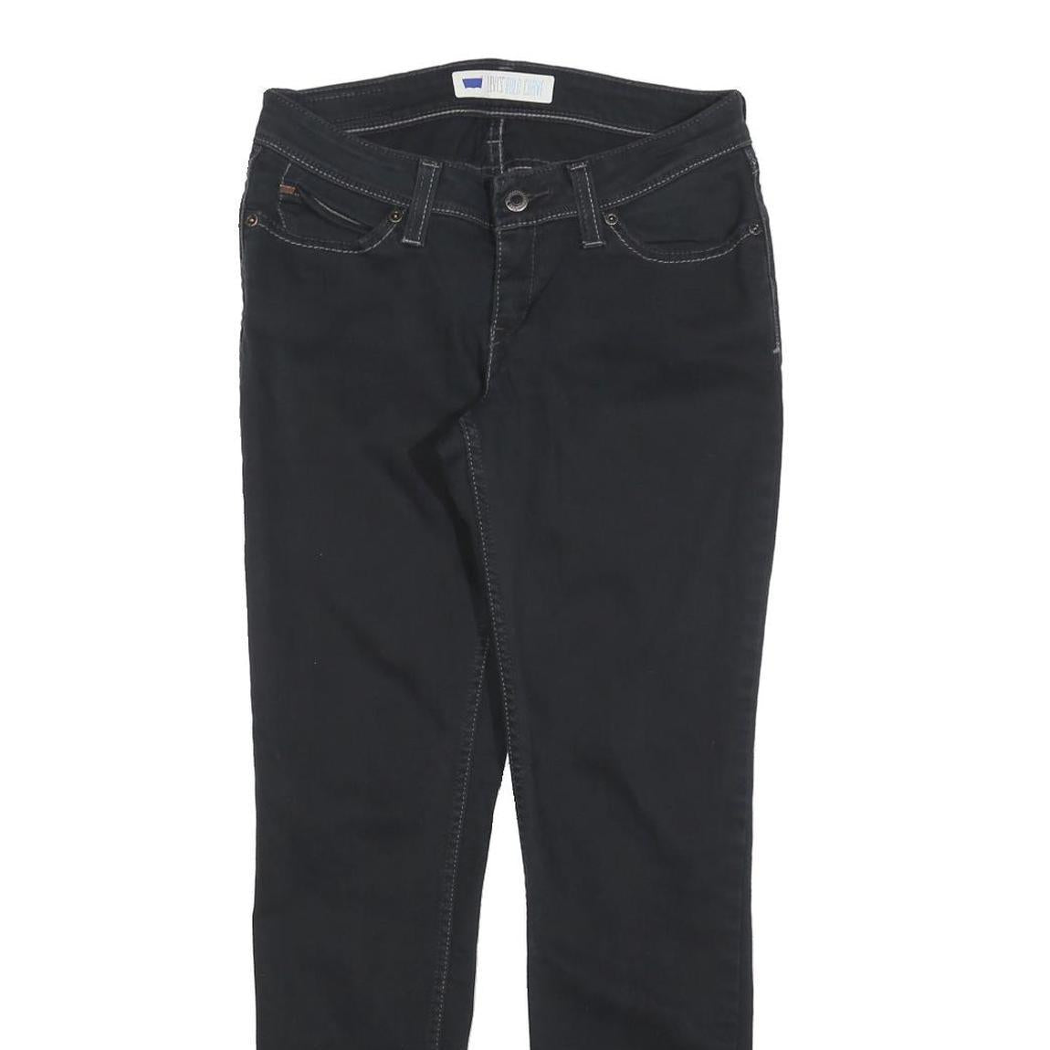 LEVI'S Womens Jeans Black Slim Skinny Denim W28 L30 Classic Zip Fastening