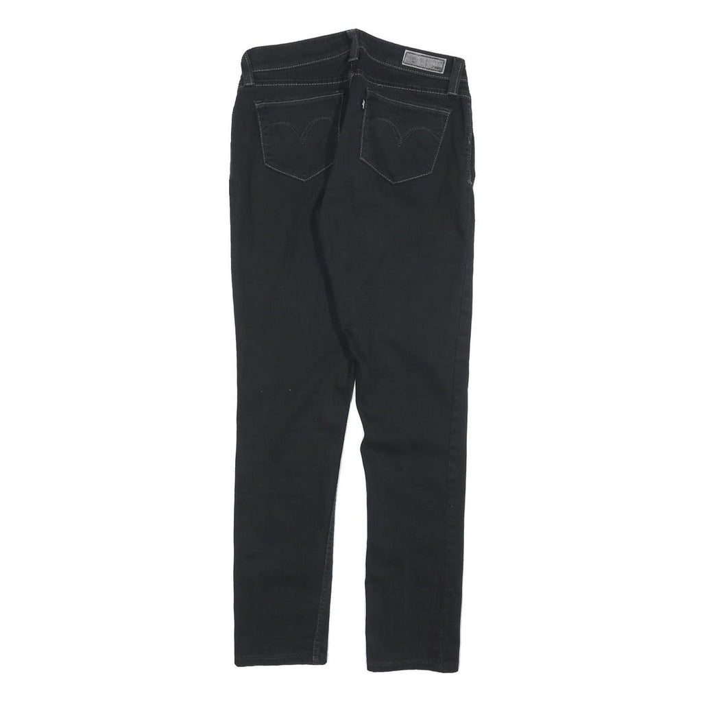 LEVI'S Womens Jeans Black Slim Skinny Denim W28 L30 Classic Zip Fastening