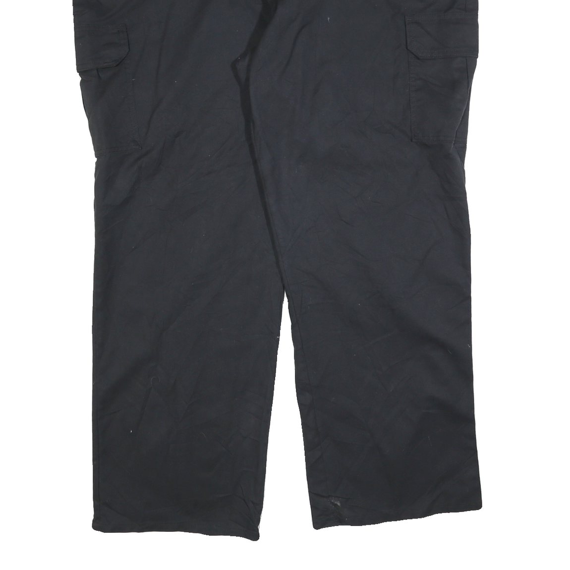 DICKIES Mens Cotton Blend Black Regular Straight Trousers W44 L32 Workwear Cargo