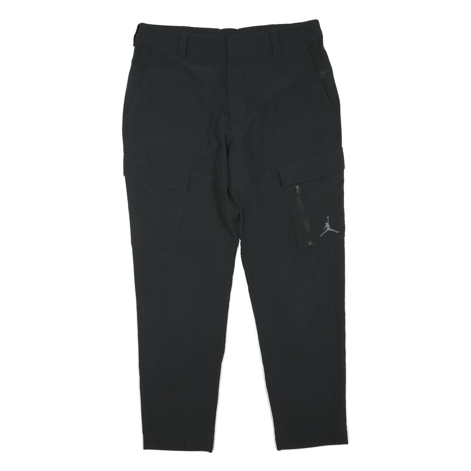 AIR JORDAN Womens Black Polyester Blend Regular Cargo Trousers W34 L28