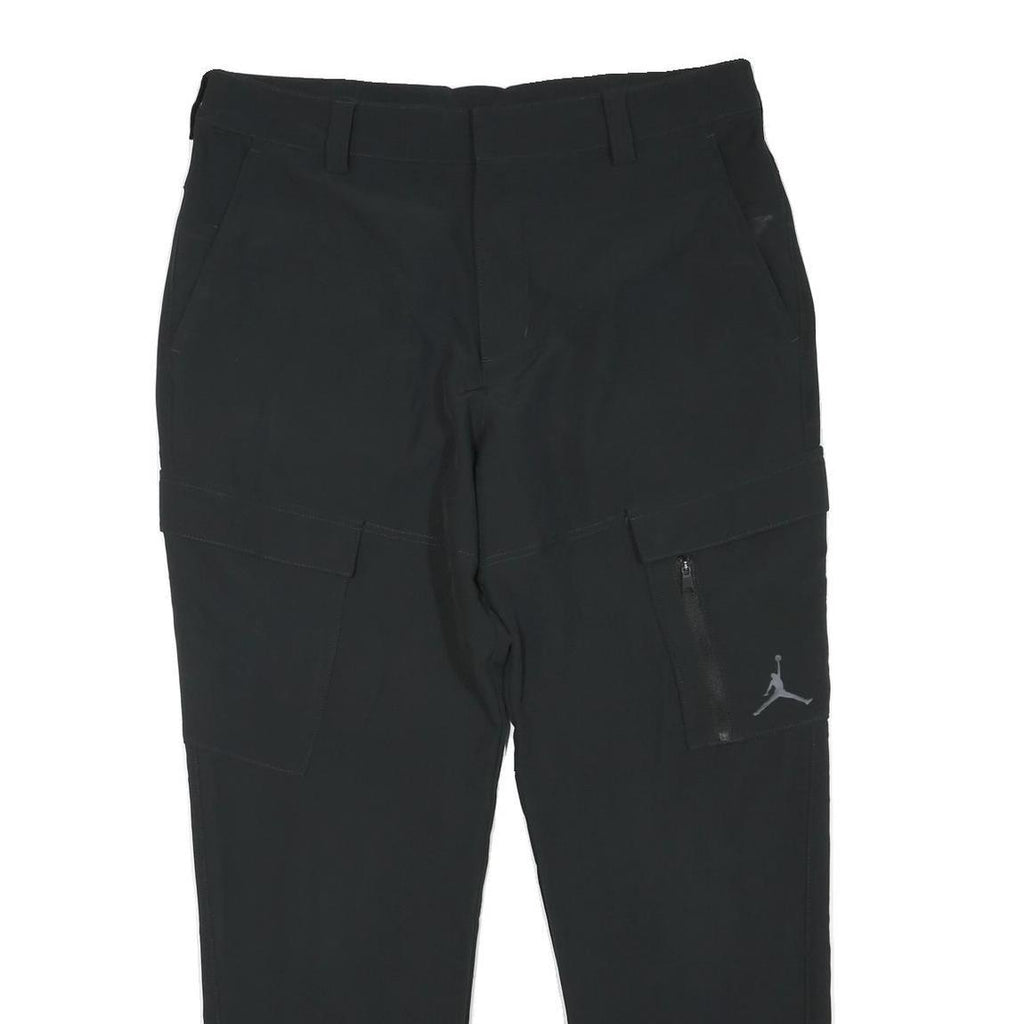 AIR JORDAN Womens Black Polyester Blend Regular Cargo Trousers W34 L28