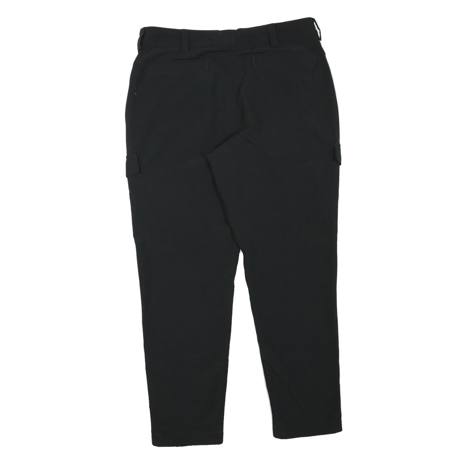 AIR JORDAN Womens Black Polyester Blend Regular Cargo Trousers W34 L28