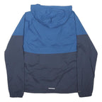 NIKE Mens Blue & Navy Zip Hooded Polyester Blend Lightweight Jacket S Running