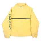 NAUTICA Mens Yellow & Navy Lightweight Zip Jacket L Polyester Blend Shell Casual