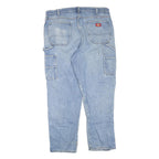 DICKIES Mens Regular Blue Denim Rinse W38 L30 Workwear Carpenter Jeans
