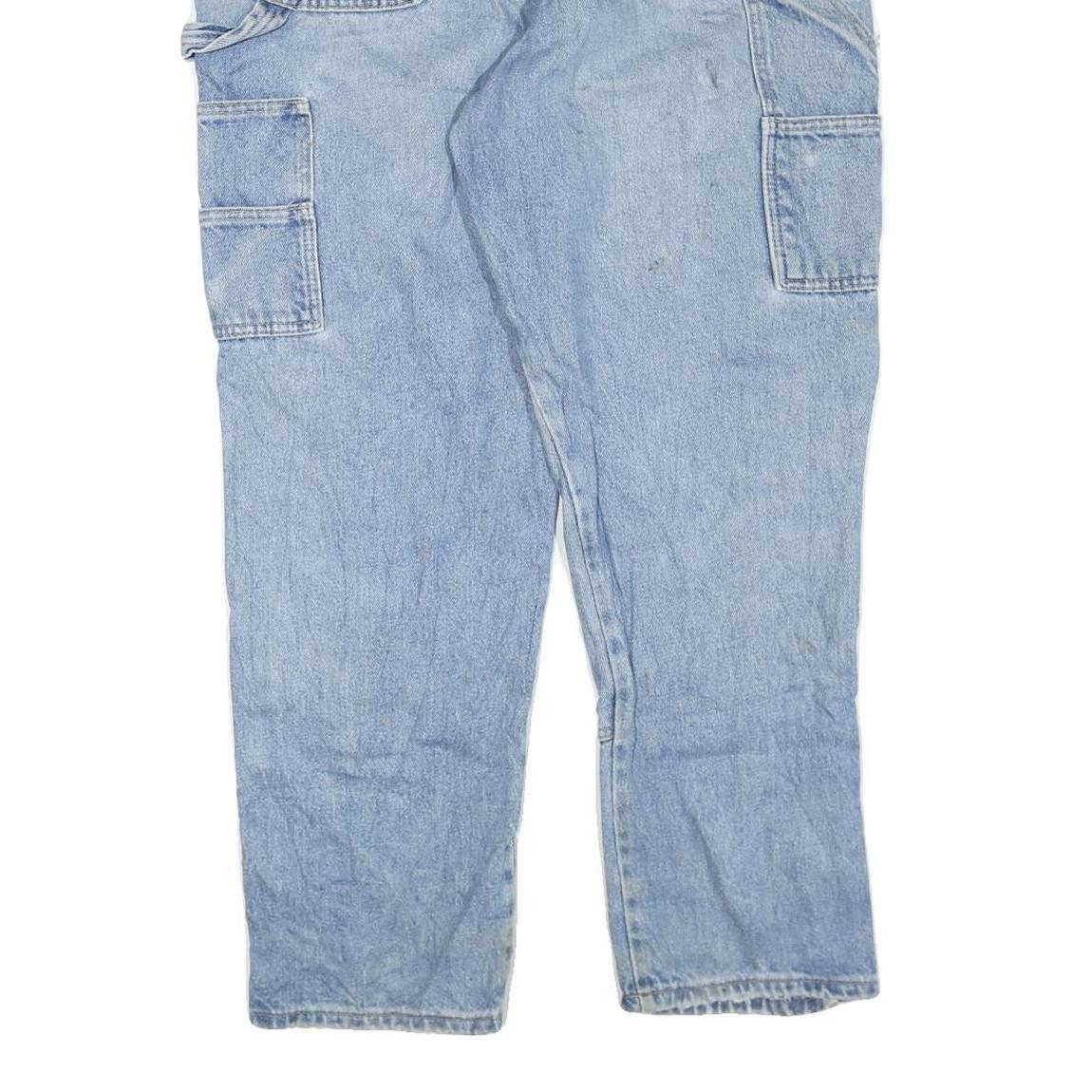 DICKIES Mens Regular Blue Denim Rinse W38 L30 Workwear Carpenter Jeans