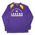 NBA Mens Purple & Yellow Los Angeles Lakers Long Sleeve Crew Neck Graphic
