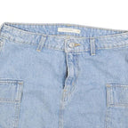 LEVI'S Womens Blue Denim Cargo Mini Skirt Cotton Blend Size S Casual Everyday
