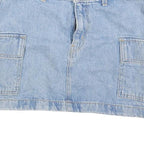 LEVI'S Womens Blue Denim Cargo Mini Skirt Cotton Blend Size S Casual Everyday