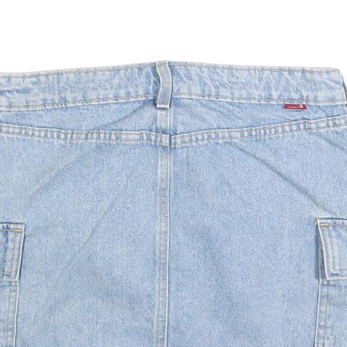 LEVI'S Womens Blue Denim Cargo Mini Skirt Cotton Blend Size S Casual Everyday