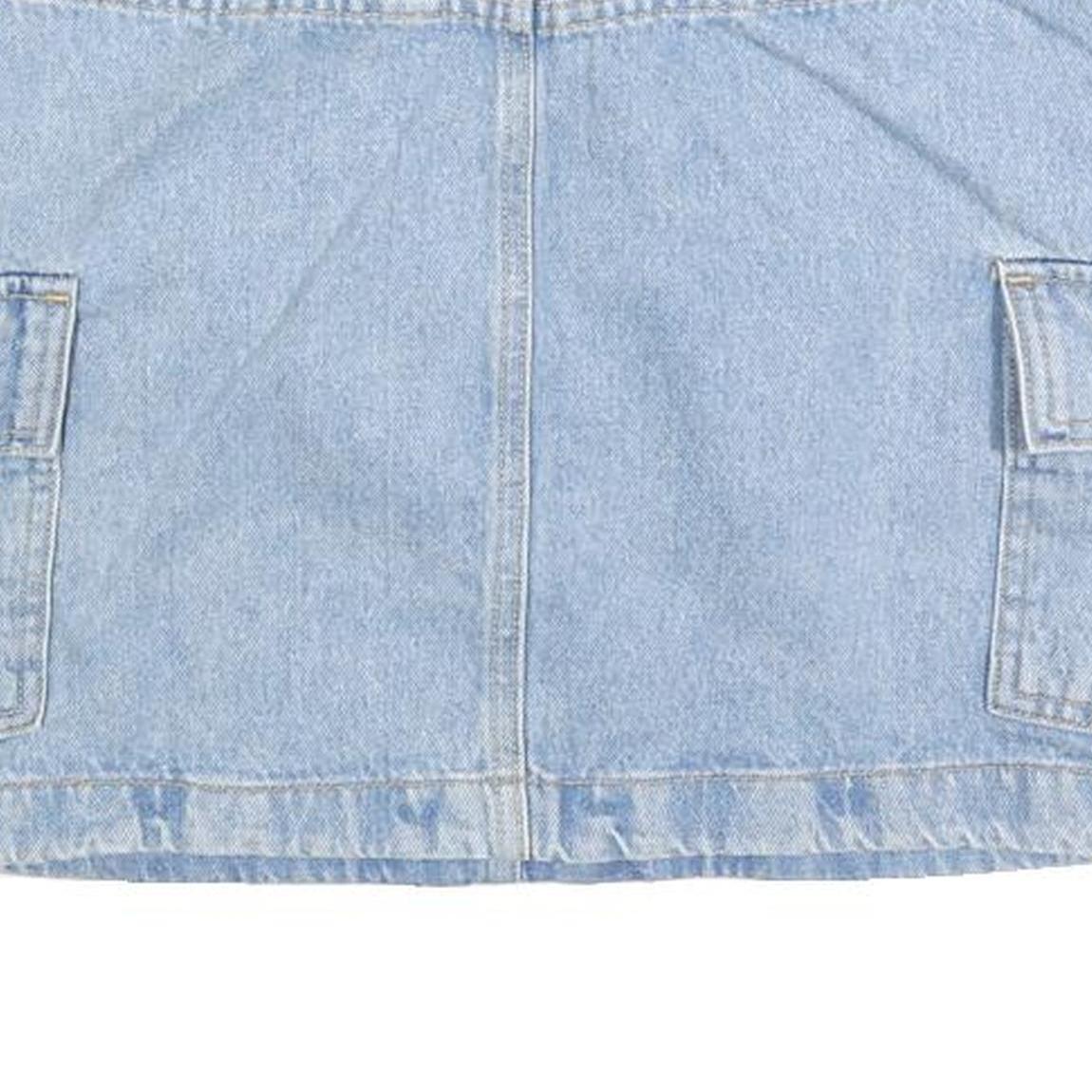 LEVI'S Womens Blue Denim Cargo Mini Skirt Cotton Blend Size S Casual Everyday