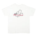 DISNEY Mens White Graphic T-Shirt L Short Sleeve Crew Neck Disneyland