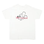 DISNEY Mens White Graphic T-Shirt L Short Sleeve Crew Neck Disneyland