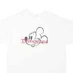 DISNEY Mens White Graphic T-Shirt L Short Sleeve Crew Neck Disneyland