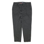 AMPHORA Womens Cotton Blend Black & White Polka Dot Regular Fit Straight