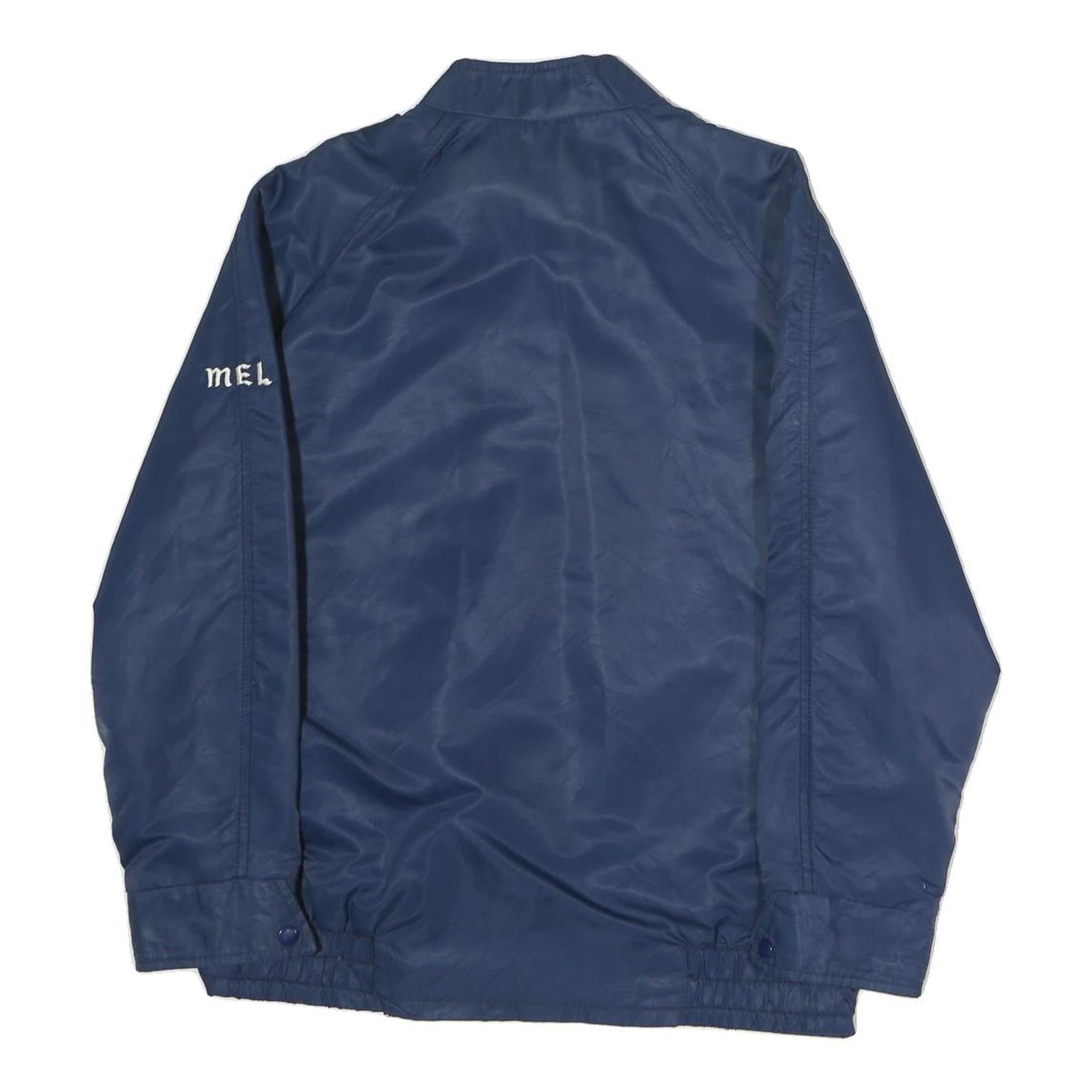 BONAVITT Womens Navy Blue Button Closure Jacket Polyester M Plain Casual Sports