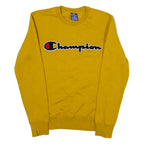 CHAMPION Mens Sweatshirt Yellow XS