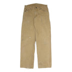 DICKIES Mens Regular Fit Workwear Beige Denim Jeans W32 L32 Durable Zip Closure