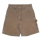 CARHARTT Mens Workwear Brown Cotton Canvas Shorts M W28 Relaxed Fit Durable