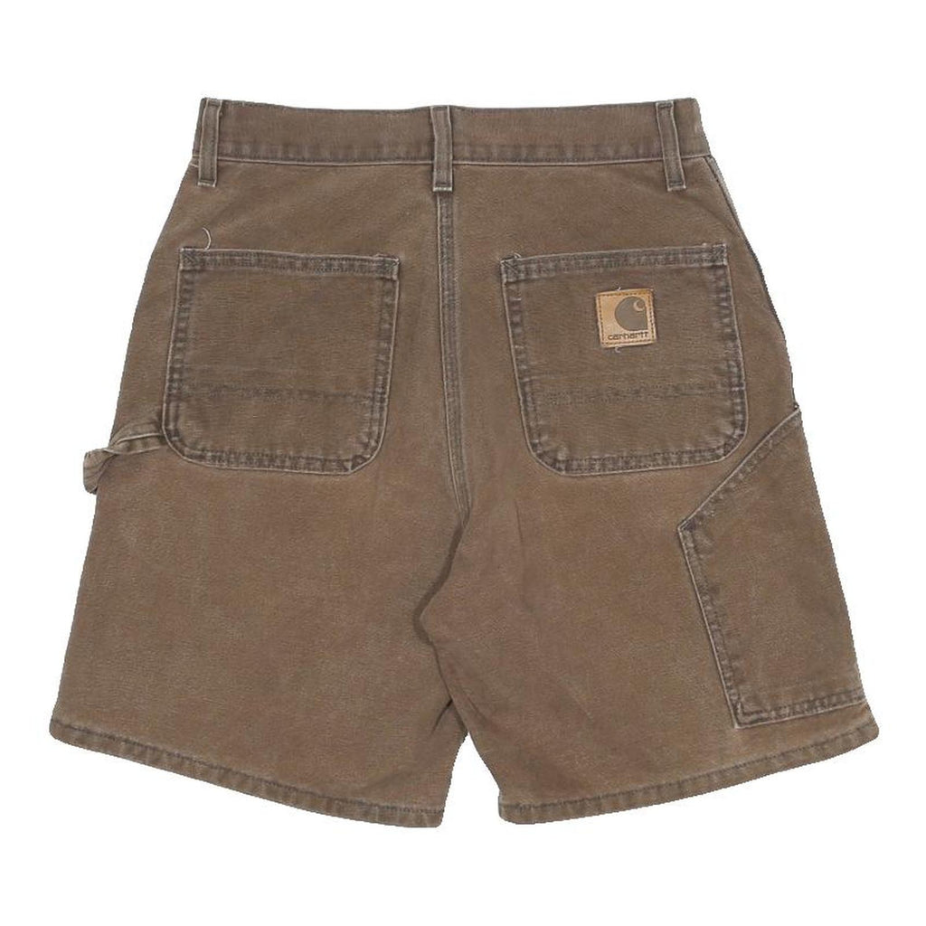 CARHARTT Mens Workwear Brown Cotton Canvas Shorts M W28 Relaxed Fit Durable