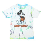 DISNEY Mens White & Multicolour Mickey Mouse Graphic T-Shirt M Short Sleeve Crew