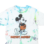 DISNEY Mens White & Multicolour Mickey Mouse Graphic T-Shirt M Short Sleeve Crew