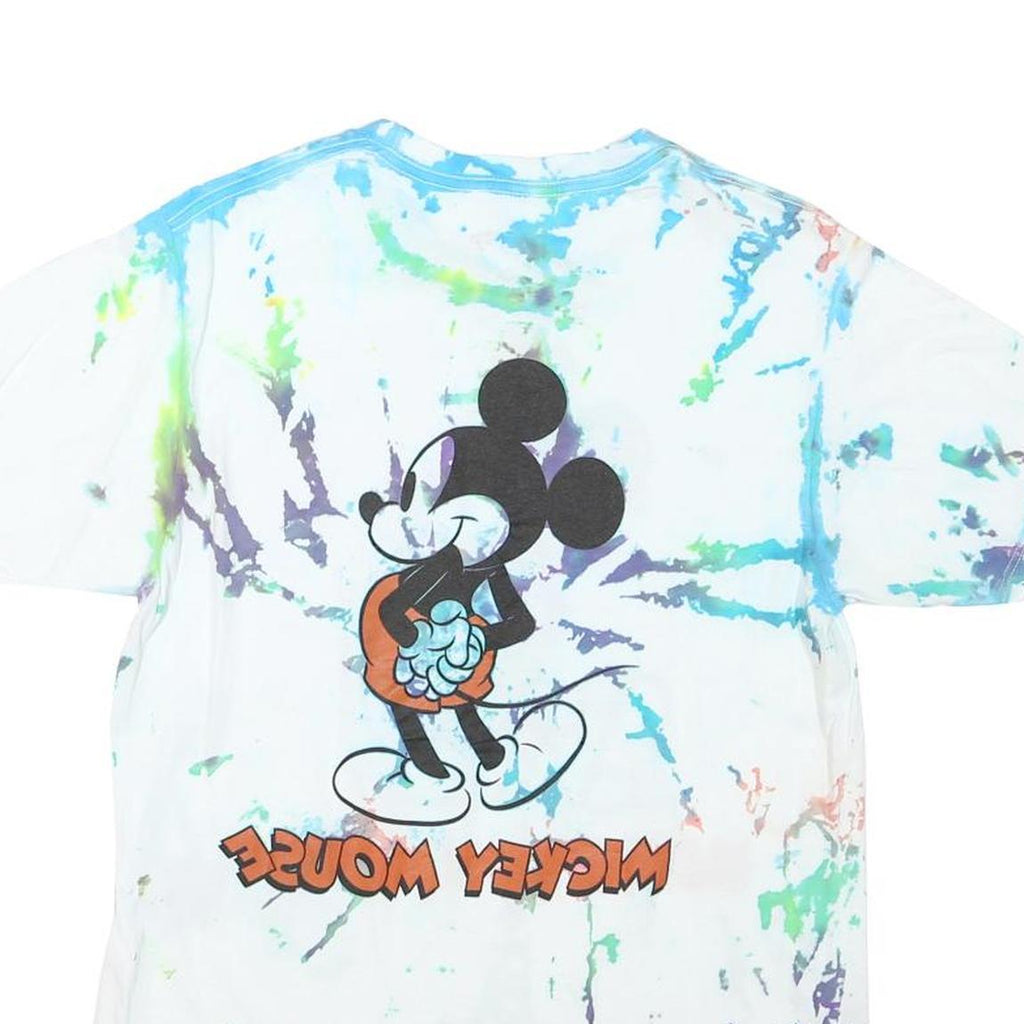 DISNEY Mens White & Multicolour Mickey Mouse Graphic T-Shirt M Short Sleeve Crew
