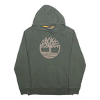 TIMBERLAND Mens Green Pullover Hoodie M Cotton Blend Casual Sweatshirt