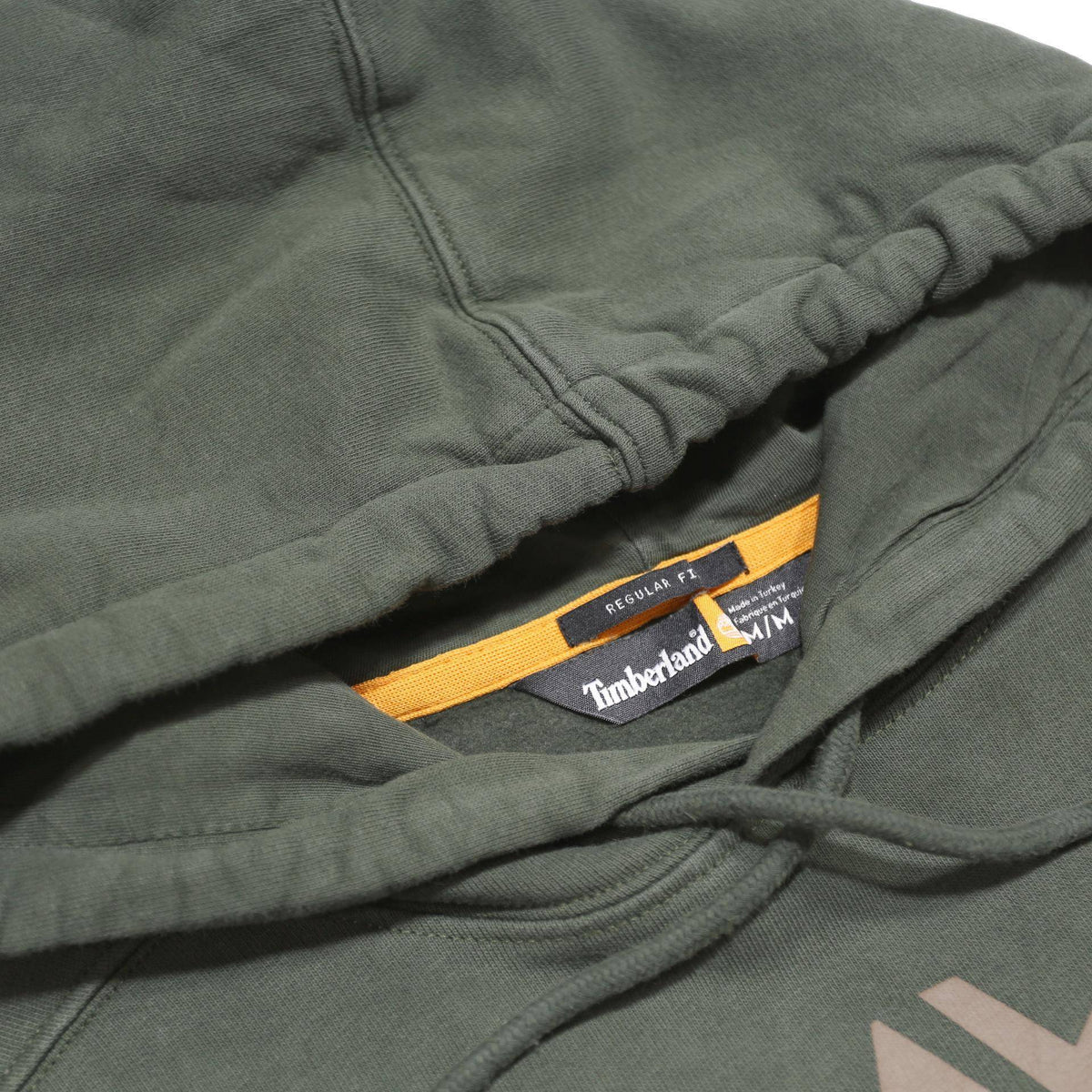 TIMBERLAND Mens Green Pullover Hoodie M Cotton Blend Casual Sweatshirt