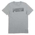 PUMA Mens Grey Graphic T-Shirt S Short Sleeve Crew Neck Sport Casual