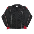 REEBOK Mens Black & Red Track Jacket S Polyester Blend Zip Athletic Casual