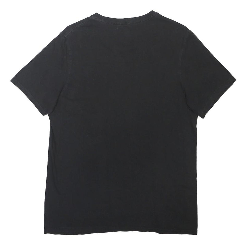 ADIDAS Mens Black Graphic T-Shirt M Short Sleeve Crew Neck Cotton Blend Casual