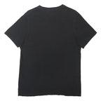 ADIDAS Mens Black Graphic T-Shirt M Short Sleeve Crew Neck Cotton Blend Casual