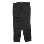 NAUTICA Womens Black Slim Fit Slim Leg Trousers W31 L26 Polyester Blend Zip