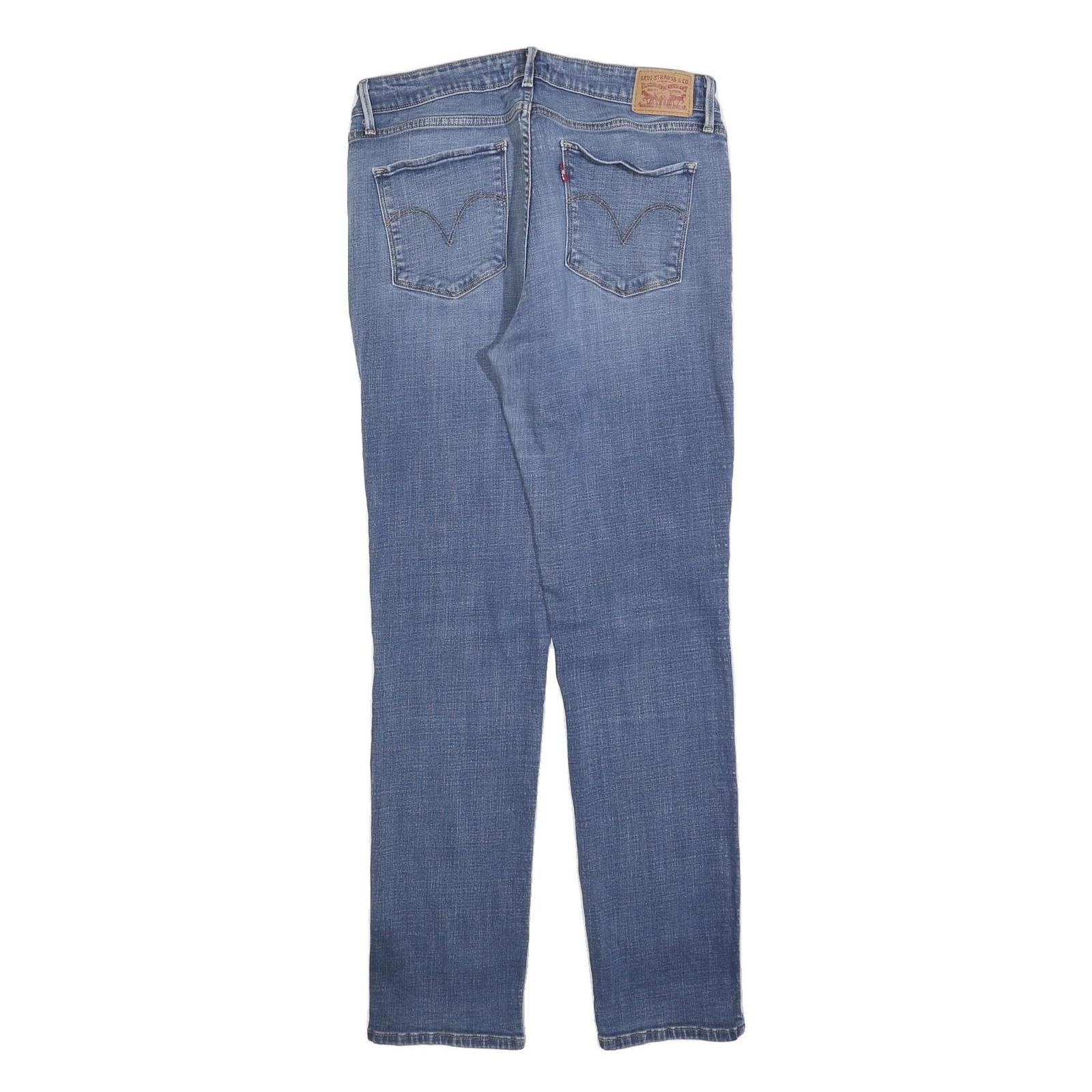 LEVI'S Womens Slim Blue Denim Slim Jeans Cotton Blend W32 L32 Classic Zip