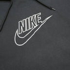 NIKE Mens Black & Cream Cotton Blend Pullover Hoodie 2XL Sportswear Sweatshirt